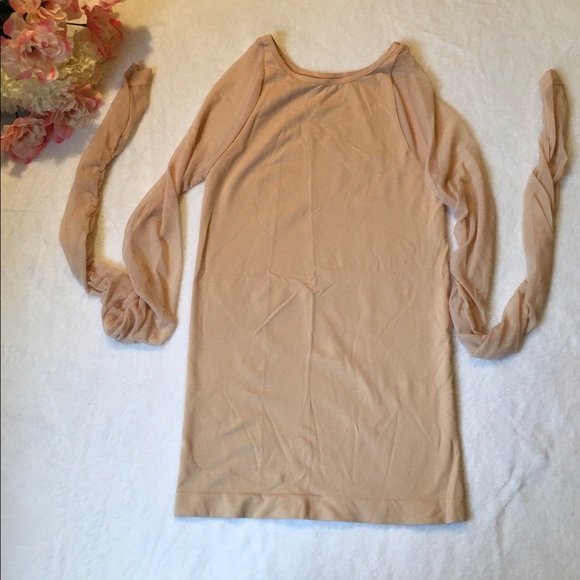 Free people seamless scrunched sleeve mesh top - Picture 2 of 10